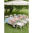 60x102 Inch Outdoor Tablecloth with Umbrella Hole Zipper Rectangle Pink ...