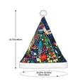 thumbnail image 3 of Fuzoiu Colorful Floral Forest Fairy Print Santa Hat Christmas Hat for Adults,Santa Hats with Pompom, Unisex Xmas Holiday Hat for Christmas New Year Festive Party Supplies, 3 of 6