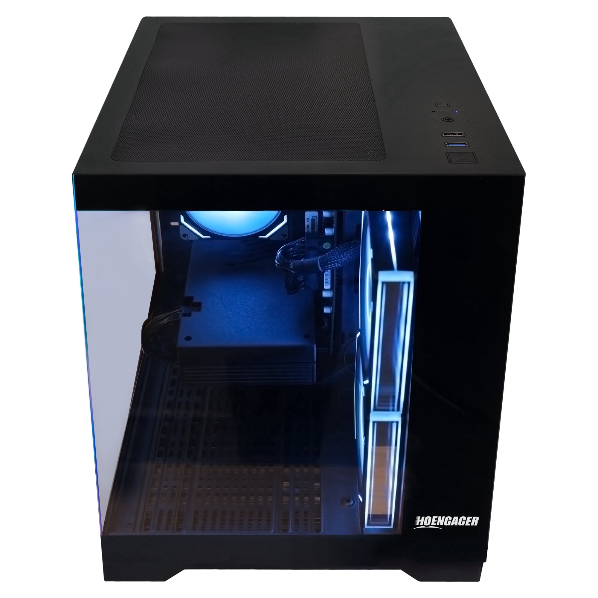 Hoengager King Gaming PC Desktop- AMD Ryzen 5 5500, Radeon RX 6500 XT 4GB, 16GB DDR4 ,1TB PCIe SSD ,ARGB Software ,Windows 11 Prebuilt Gaming PC