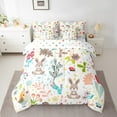 thumbnail image 2 of YST Kids Rabbit Bedding Ensemble Grand,Cute Rabbit Bed In A Bag 7 Piece For Girls Boys,Cartoon Rustic Animal Comforter Ensemble With Sheets Kawaii Woodland Leaves Flower Sheet Ensemble With Comforter, 2 of 5