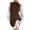 Brown, variant on Fjofpr Sweater Vest Women 2024 Women Fashion Casual Split Solid Color Knit Sleeveless All Match Vest Sweater