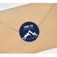 thumbnail image 3 of Darling Souvenir Round 45 Pcs Snowy Mountain Thank You Stickers Personalized Bride Groom Names And Date Envelope Seals-Navy Blue, 3 of 4