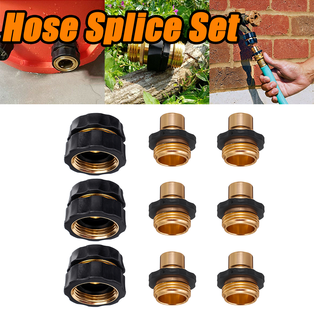 9Pcs Garden Hose Quick Connect Set - 3/4Inch Water Hoses ...
