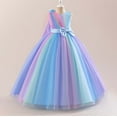 thumbnail image 3 of WOYY Girl Elegant Gradient Rainbow Pageant Gown Birthday Party Princess Dress, Sizes 3-12, 3 of 8