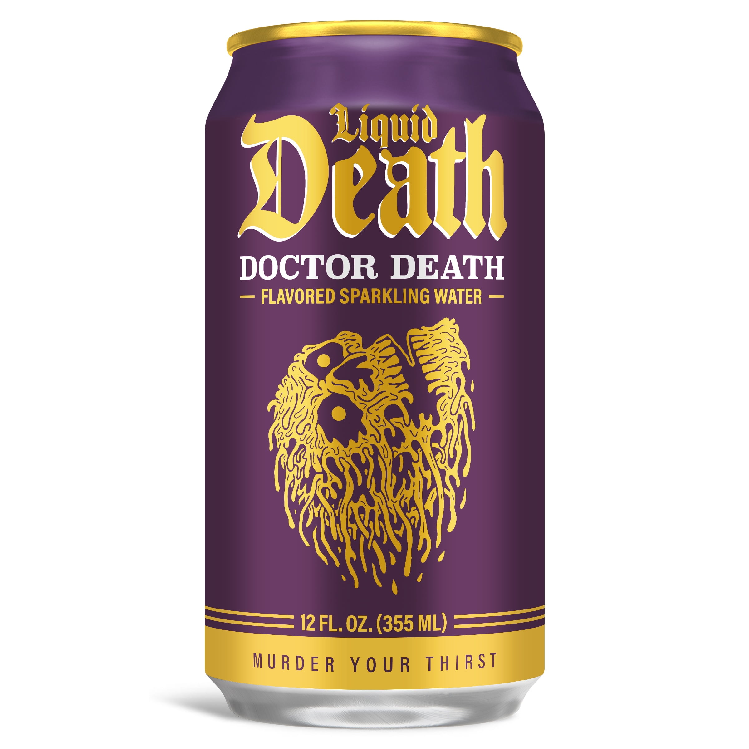 Liquid Death, Doctor Death, Soda-Flavored Sparkling Water, 6-Pack (12 fl oz Cans), Low Sugar, Huge Flavor and No Artificial Sweeteners