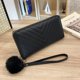 thumbnail image 1 of Cartera con cremallera TUNC para mujer y funda para teléfono móvil con bloqueo RFID piel sintética vegana negro Sencillez, 1 of 5