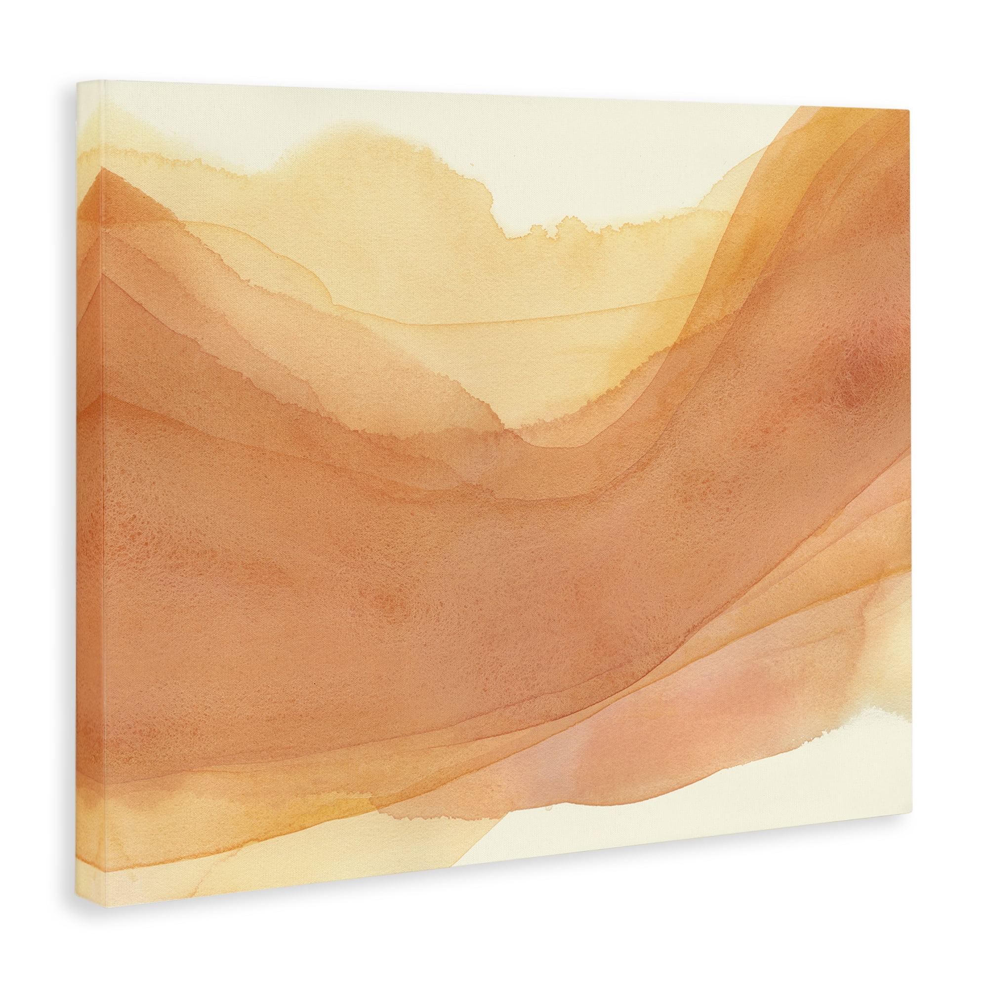 Stupell Industries Orange Splash Wave Abstract Painting Wrapped Canvas Art Print Wall Art, 48 x 36