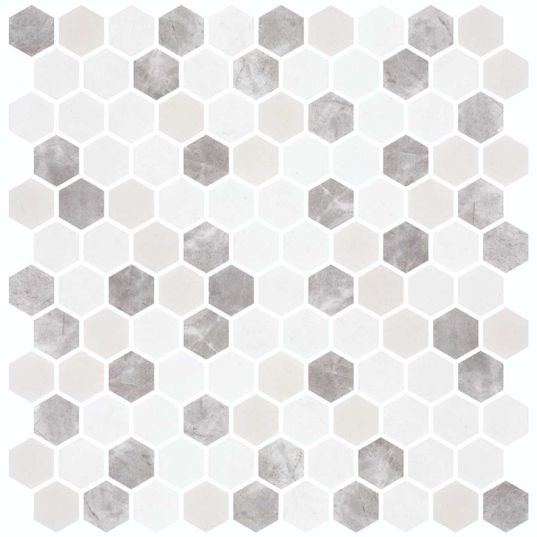 Trillion Brown Matte Hexagon Glass Mosaic Tile