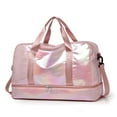 thumbnail image 2 of Sac de Sport de Voyage pour Gym Femmes Filles Sac Week-End Sacs de Sport avec Compartiment à Chaussures Poche Humide Rose, 2 of 7