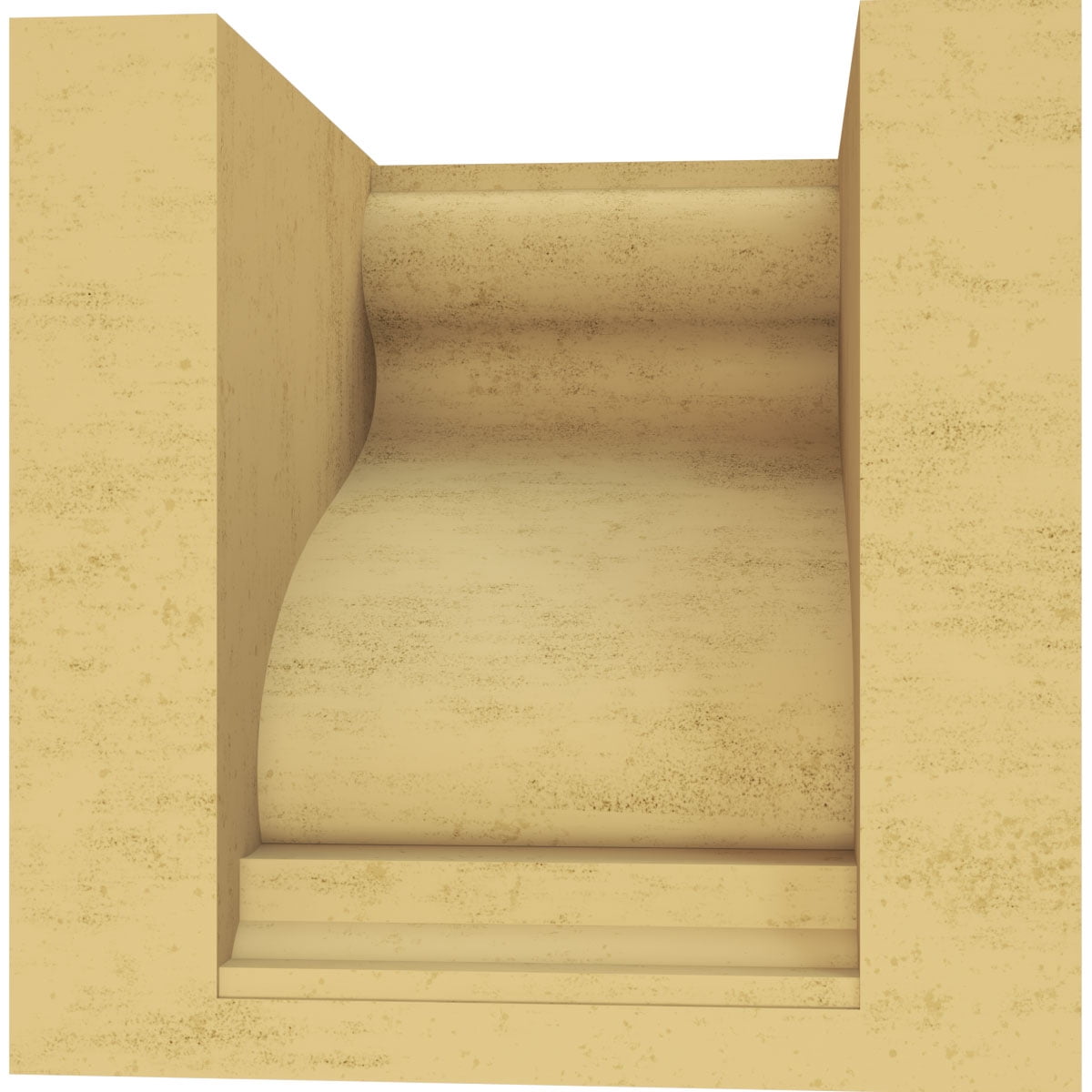 5"W x 5"D x 5"H Wide Scroll Rough Cedar Woodgrain TimberThane Corbel, Primed Tan