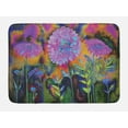 thumbnail image 1 of Psychedelic Bath Mat, Sixties Grunge Marigold Blossom Watercolor Effect Fantasy Garden Art Design, Plush Bathroom Decor Mat with Non Slip Backing, 29.5" X 17.5", Multicolor, by Ambesonne, 1 of 2