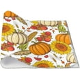thumbnail image 3 of Thanksgiving Placemats Set of 6, Heat Resistant Non-Slip Yellow Place Mats for Kitchen Dining Table, Washable Durable Cloth Table Mats Holiday Decor, 18x12 Inch, 3 of 6