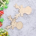 thumbnail image 5 of 20pcs Christmas Fine Carving Craft Pendant DIY Painted Hanging Decoration Christmas Hanging Wood Tag Gift Decorative Tag for Party Use Deer Head Style, 5 of 8