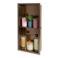 thumbnail image 4 of ALFI brand ABNP1224-BC 12" x 24" Brushed Copper PVD Stainless Steel Vertical Double Shelf Shower Niche, 4 of 9