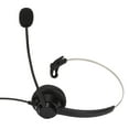 thumbnail image 2 of PC Monaural Headset, Black Mono PC Headset Plug And Play  Sound Quality With 3 Section Double 3.5mm Plug For Call Center, 2 of 8