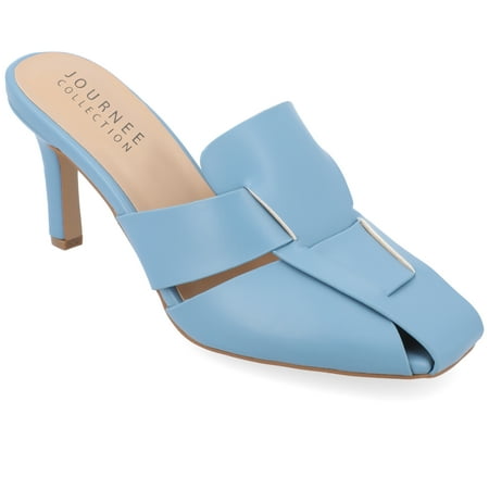 

Journee Collection Womens Tristin Slip On Stiletto Square Toe Mule Pumps
