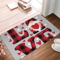 thumbnail image 4 of Pofeuu Buffalo Plaid Love And Gnome Print Flannel Doormats Rug16"x24"Rug Washable Doormats Indoor Outdoor Rugs for Layered Front Door Mats, Porch, Kitchen, Entryway, 4 of 7