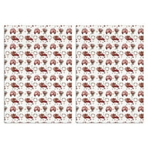 2 Pcs Funny Kitchen Towels,Red Christmas Car and Flower Pattern Microfiber Dish Towels,Kitchen Tea Towels,Kitchen Towel Set (18" X 26")