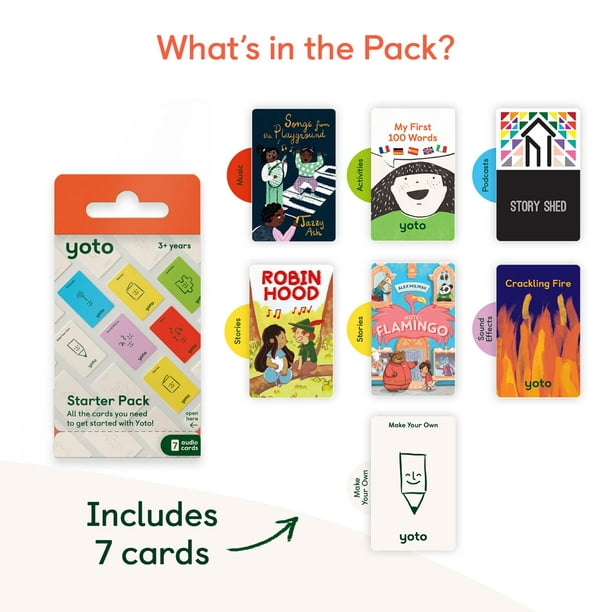  Yoto Starter Pack – 7 Kids Audiobook Cards for Use