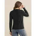 thumbnail image 5 of Women's Crew Neck Button Down Long Sleeve Cardigan Sweater, 5 of 5