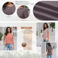 thumbnail image 5 of SUNBS Blouses for Women Short Sleeve Lace Tops Dressy Casual Tees, Sizes S-2XL, 5 of 8