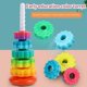 thumbnail image 5 of Five Wheel Rotating Tower Rainbow Rotating Tower Toy Rotating Le Folding Le Children's Early Education Puzzle Ring Toy, 5 of 5