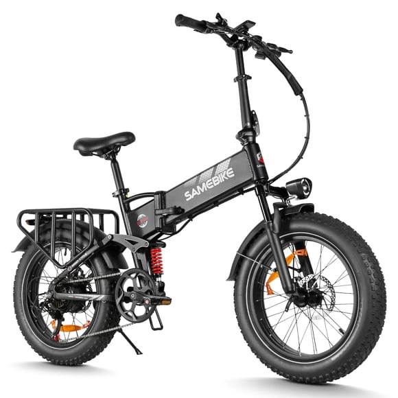 1200W Motor SAMEBIKE RS-A02 Pro E-bike,48V17AH Lithium battery,Hydraulic Brake e-bike,Folding 20*4 inch Mountain Fat Tire shock absorption Electrical bike UL2849