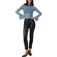 thumbnail image 2 of INSPIRAR CHIC Blusa de Mujer Floral de Encaje de Malla Transparente Cuello Mock Casual Tallas XL Azul, 2 of 6