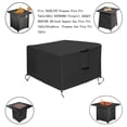 thumbnail image 2 of Gas Fire Pit Table Cover Square - Waterproof Windproof Anti-UV Heavy Duty for Patio Firepit Furniture, 2 of 5
