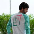 thumbnail image 4 of Reel Life Rumrunner Raglan Barrel Tie Dye UV T-Shirt - Small - Agate Green, 4 of 4