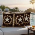 thumbnail image 5 of Independence Day Pillow Covers 2 Pack Retro Country Western Stars Ring Pillowcase Waterproof Outdoor Throw Pillow Cover for Patio Balcony Rectangular Cushion 20”x12”, 5 of 9