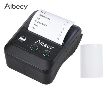 Aibecy Portable Thermal Receipt Printer 58mm Wireless Bluetooth Mini USB Bill POS Mobile Printer Compatible with Android/iOS/Windows for Small Business Restaurant Retail Store