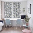 thumbnail image 5 of Light Blue Floral Kitchen Curtains 63 Inch Length, Rustic Vintage Flowers Botanical Spring Grommet Top Bedroom Living Room Curtains, Light Filtering Cafe Curtain Drapes 2 Panels Set 104''x63'', 5 of 9