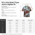 thumbnail image 5 of Gukieu Red Train Hot Air Balloon Print Men's Short-sleeved Shirts, Button-down Pocket Shirts, T-shirts, Beach Vacation Travel Summer Clothing-Small, 5 of 5