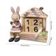 thumbnail image 3 of Calendario De Madera Calendario de mesa de madera de Pascua con bloques de construcción reutilizables, juego de manualidades para decoración de escritorio (1 unidad) JASKFLY, 3 of 6