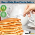 thumbnail image 3 of Impresserve Disposable Plastic Silverware Set, Emerald Clear, 360pcs: 180 Forks, 120 Spoons, 60 Knives, 3 of 6