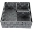 thumbnail image 1 of IFANLANDOR 4pcs Small Organizing Bins Grey Cube Storage Bin Clutter Management Home Use, 1 of 1