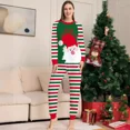 thumbnail image 2 of Conjunto de pijamas navideños 2024 con estampado de rayas para madre, padre e hijos, ropa de dormir informal suave de 2 piezas, atuendo de aspecto familiar, 2 of 5