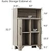 thumbnail image 2 of SONGMY  Fluted Storage Cabinet, Farmhouse Storage Cabinet with 2 Doors and Open Drawer, Adjustable Shelves, Living Room, Dining Room, Home Office, Wooden, Grey, 2 of 6