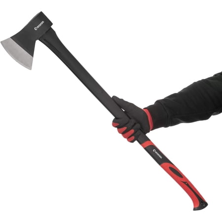 36 Inch Chopping Axe | Heavy Duty Wood Cutting & Felling for Firewood 2.8lb Head with Shock Absorbing Fiberglass Handle HT-0264