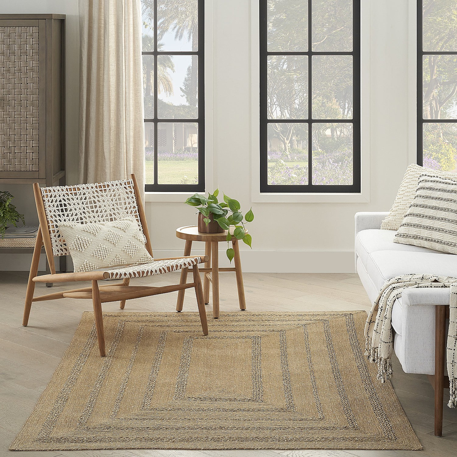 Nourison Natural Seagrass Indoor/Outdoor Natural 5' x 7' Area Rug (5x7)