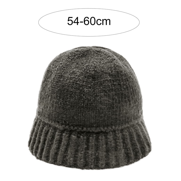 Women\'s Winter Bucket Hat Knit Cloche Hat Solid Color Warm Crochet Cap Women Winter Bucket Hat Fashion Knit Cloche Hat Solid Color  main image 2