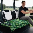 thumbnail image 4 of Bulopur St. Patrick's Day Waterproof Golf Cart Seat Covers Washable Golf Cart Seat Towel Blanket with 4 Front Pockets& Nonskid Bottom Fits for EZGO, Yamaha, Club Car, 4 of 8
