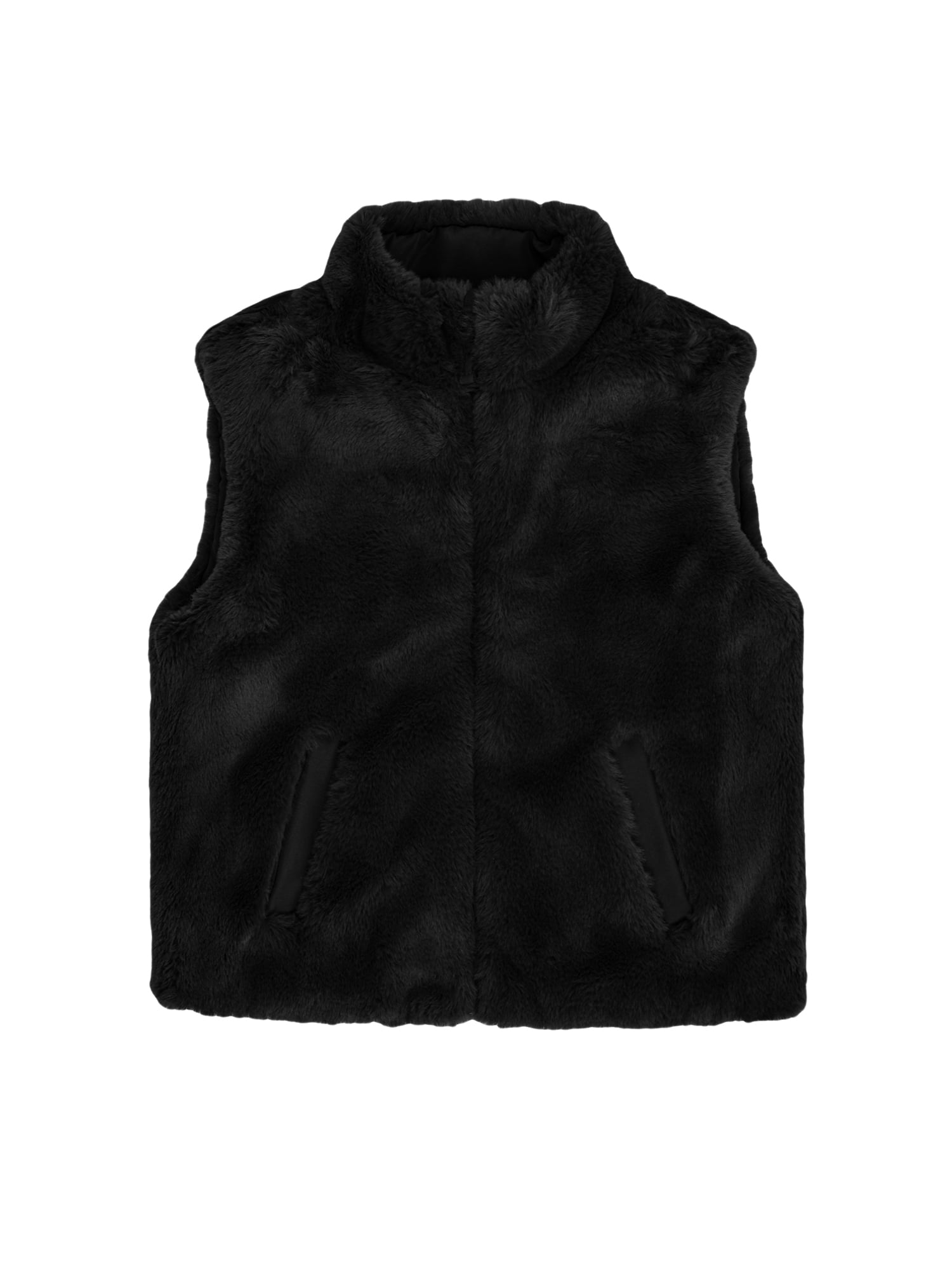 Wonder Nation Toddler Girl Reversible Faux Fur Vest, Sizes 12M-5T