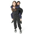 thumbnail image 3 of EVERYDAY KIDS Girls Navy Blue Cotton Fleece Sweatpants, 3 of 7