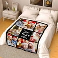 thumbnail image 4 of Custom Blanket with Photo Texts Personalized Blankets and Throws Customized Happy Birthday Gifts for Women Men Dad Mom Wife Husband Grandma Grandpa Sister Daughter Son Best Friend Blankets, 4 of 5