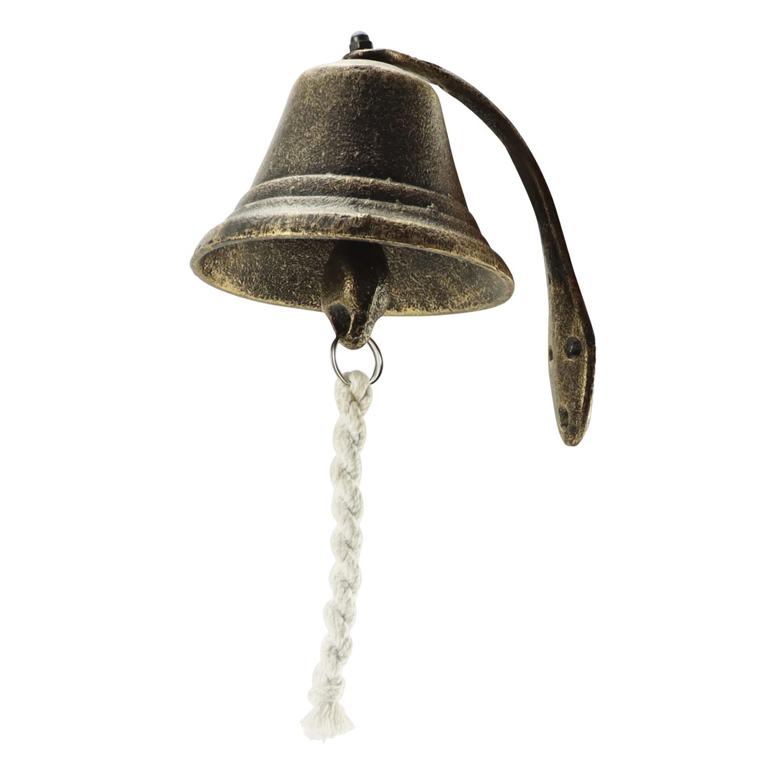 Cast Iron Door Bell Wall Mounted Retro Style Sturdy Iron Construction for Patio Shop Restaurant