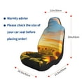 thumbnail image 3 of Uemuo Beautiful Golden Sunflower Field Pattern Car Seat Covers for Front Seats Waterproof Seat Covers for Cars, Universal Auto Front Seats Protector Fits for Car-2 PCS, 3 of 6