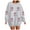 Light Gray, variant on Towmus Women Halloween Sweatshirts Sequin Ghost Long Sleeve Shirt Oversized Crewneck Fall Pullover Tops