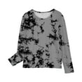 thumbnail image 6 of Zwiiyzr Toddler Baby Girl Long Sleeve Sweatshirt Crew Neck Tops Basic Tie-Dye Sweater Shirts Kid Fall Clothes 3-14 Years Gray, 6 of 7